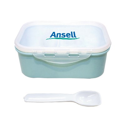 2 side Food Container With Spoon 01