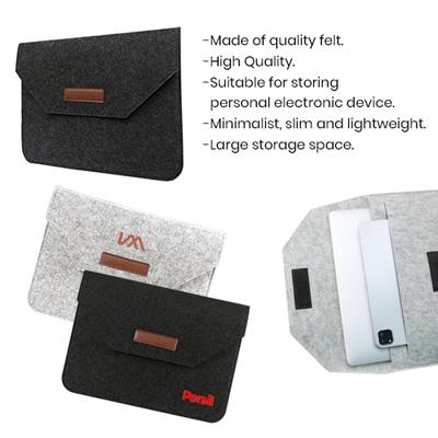 15.4'' Wool Felt iPad Pouch 06