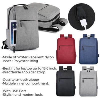15.6'' KYLE Laptop Backpack with USB Port 12