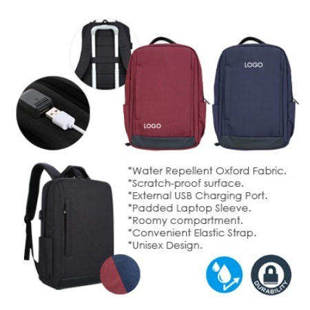 15.6'' UNI Water Repellent Laptop Backpack 09