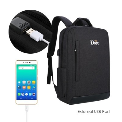 15.6'' UNI Water Repellent Laptop Backpack 06