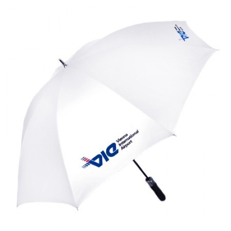 27" Auto Open White Inner Silver Coated Golf Umbrella 04