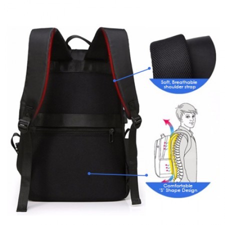 17.3" BOLD Fashion Laptop Backpack with USB Port 14