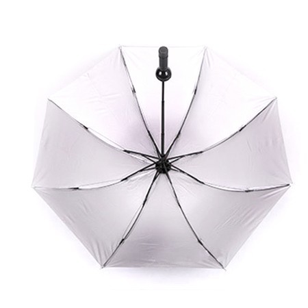 27" Auto Open White Inner Silver Coated Golf Umbrella 05