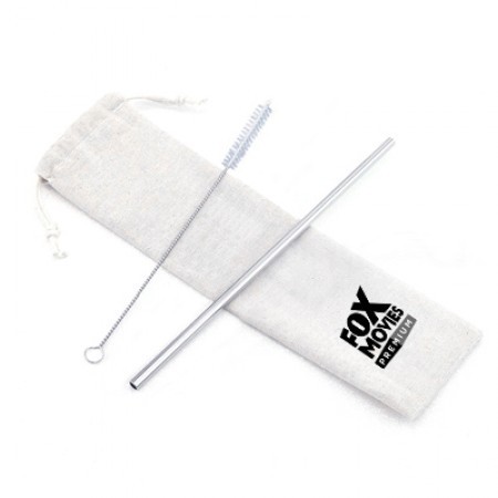 2-in-1 Stainless Steel Drinking Straw Canvas Set 01
