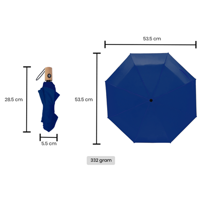 21'' Auto Open-Close 3 Fold Umbrella with Wooden Handle 11