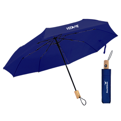 21'' Auto Open-Close 3 Fold Umbrella with Wooden Handle 05