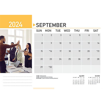 Teamwork ll Wire-O Desk Calendar 2024 12