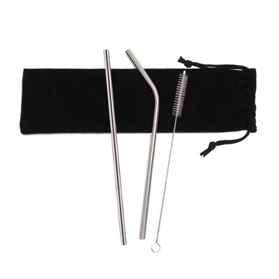 3-in-1 Stainless Steel Drinking Straw Canvas Set 11
