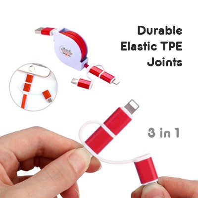 3-in-1 UNI Retractable USB Charging Cable 06