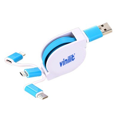 3-in-1 UNI Retractable USB Charging Cable 07