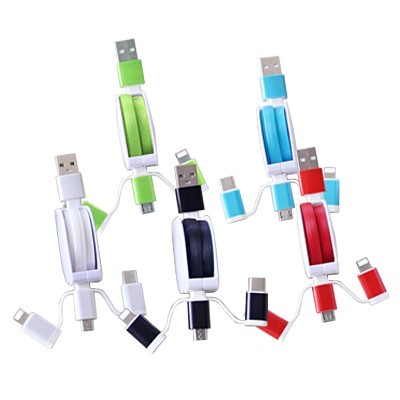3-in-1 UNI Retractable USB Charging Cable 10