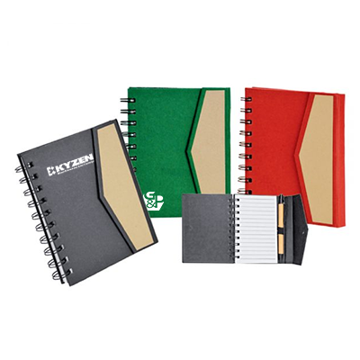 TRI Eco Recycled Notebook with Pen 01