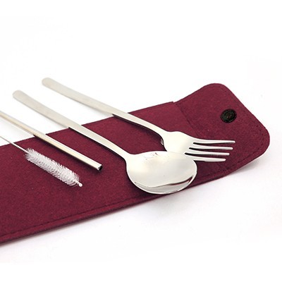 4-in-1 Cutlery Straw Felt Set 04