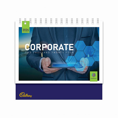 Corporate ll Wire-O Desk Calendar 2024 01