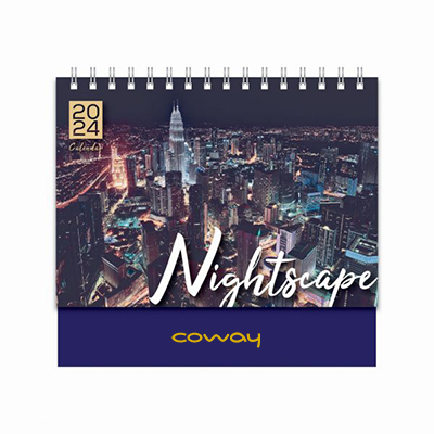 Nightscape ll Wire-O Desk Calendar 2024 01