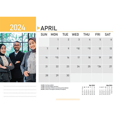Teamwork ll Wire-O Desk Calendar 2024 07