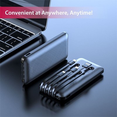 Power Bank With 4 Built-In Cable - 10000mAh 09
