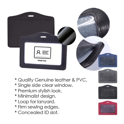 Genuine Leather ID Holder - Horizontal 04
