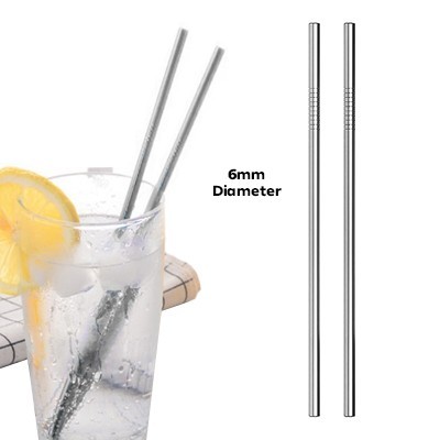 6mm Straight Stainless Steel Straw 01