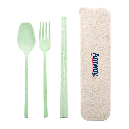 3-in-1 Eco-Wheat Cutlery Gifts Set 01