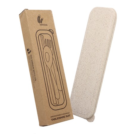 3-in-1 Eco-Wheat Cutlery Gifts Set 12