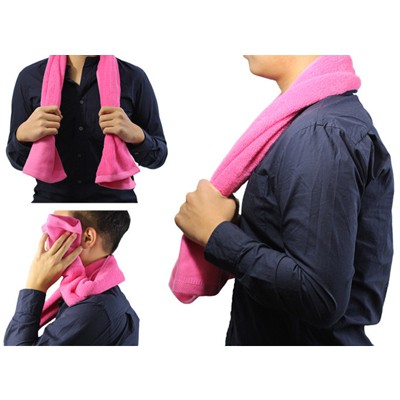Pure Cotton Sports Towel with Drawstring Pouch (110x20) - 110g 08