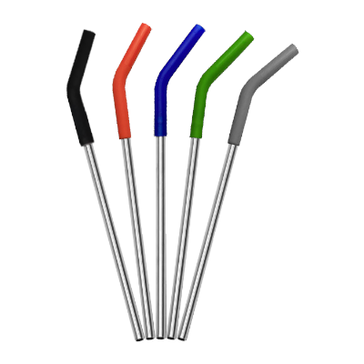 8mm Stainless-Steel Straw with Curved Silicon Tip 05