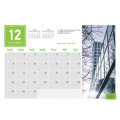 Corporate ll Wire-O Desk Calendar 2024 14