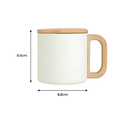 ASHLEY Wooden Handle Stainless Steel Mug – 400ml 09