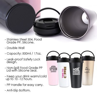 AUTUMN Stainless Steel Coffee Mug - 500ml 13