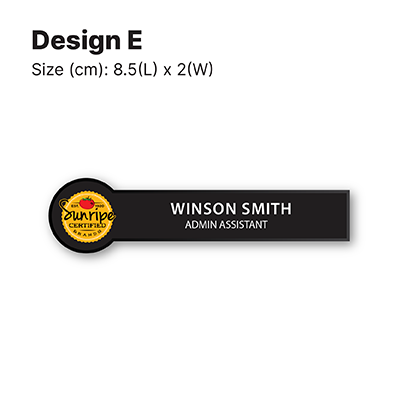 Black Acrylic Name Tag with Magnetic Back 08