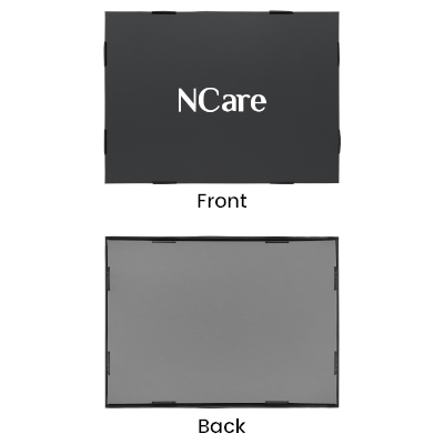 Black Gift Box 3 Compartment with Shredded Paper- M Size 07