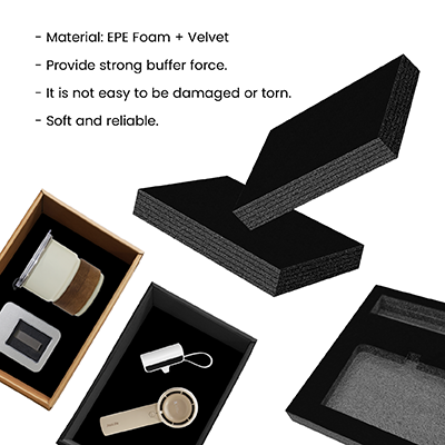 Black Velvet EPE Foam for Slide Gift Box 08