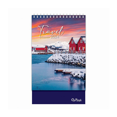 Travel ll Wire-O Desk Calendar 2024 01