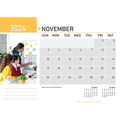 Teamwork ll Wire-O Desk Calendar 2024 14