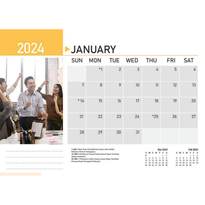 Teamwork ll Wire-O Desk Calendar 2024 04