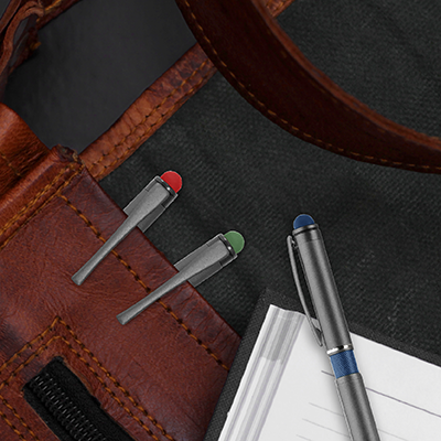 Color Tone Press Action Metal Ball Pen with Stylus 07