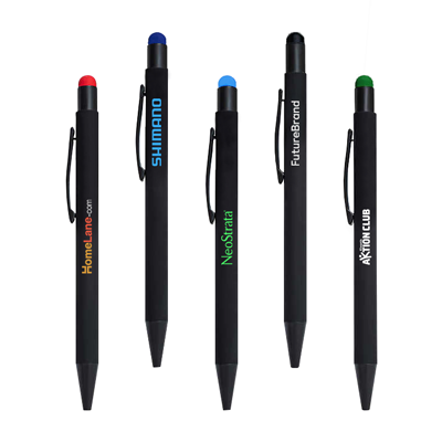 COLOUR Press Action Metal Ball Pen with Stylus 01