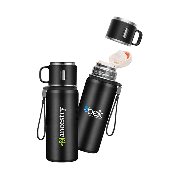 CUP Stainless Steel Vacuum Thermos Flask with Handle - 600ml 01