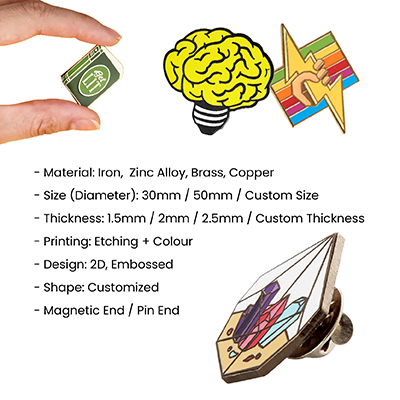 Custom Made Hard Enamel Collar Pin 08