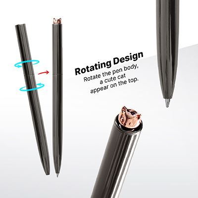 CUTECAT Twist Action Metal Ball Pen 04