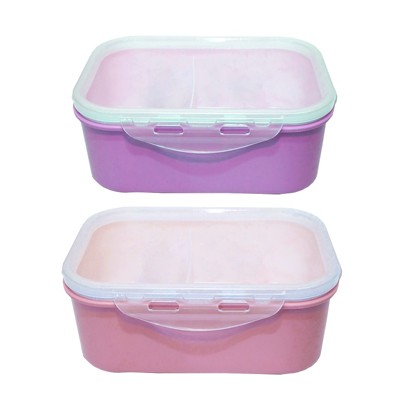2 side Food Container With Spoon 03