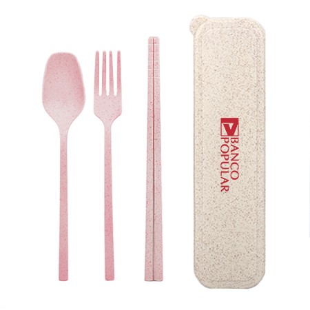 3-in-1 Eco-Wheat Cutlery Gifts Set 04