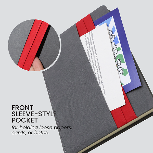 DOUBLE PU Hard Case A5 Notebook with Compartment 06