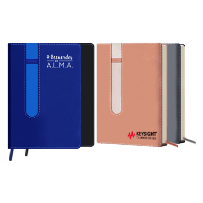 Duo Tone PU A5 Notebook with Pen Loop 01