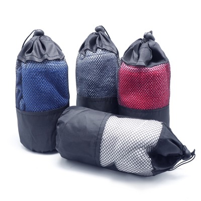 Pure Cotton Sports Towel with Drawstring Pouch (110x20) - 110g 01