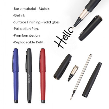 DELTA Pull Action Metal Gel Pen 09