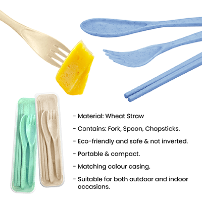 ECO Wheat 3-in-1 Cutlery Set 08