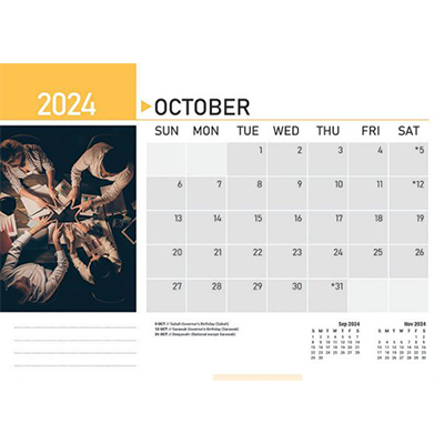 Teamwork ll Wire-O Desk Calendar 2024 13